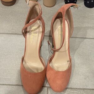 Lulu's Blush Pink Strappy Heels